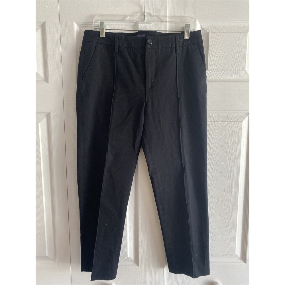 NYDJ Slimming Ankle Pants Womens Size 10 Black Professional Stretch Trousers